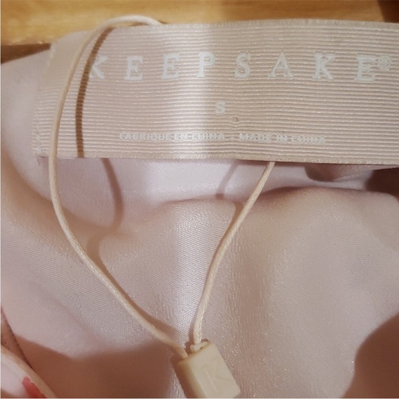 Size S women Keepsake The Label Pink Floral Embroidered Cut Out Dress date night - Picture 7 of 8